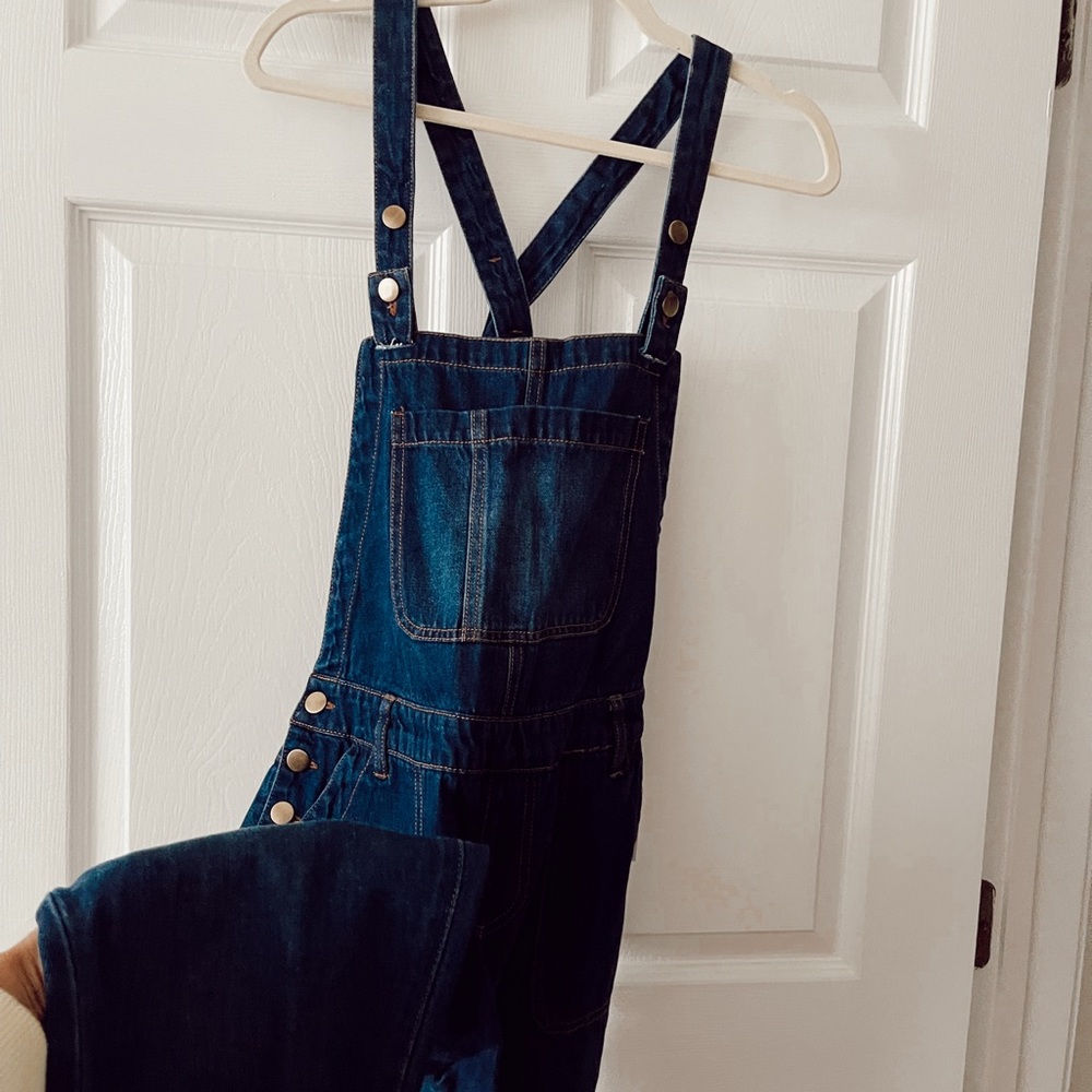 NWOT JustFab | Dark Denim Overalls | Size 28 Waist